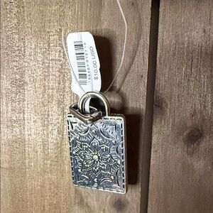 Free People Intricate Silver Floral Pendant or Bag Charm